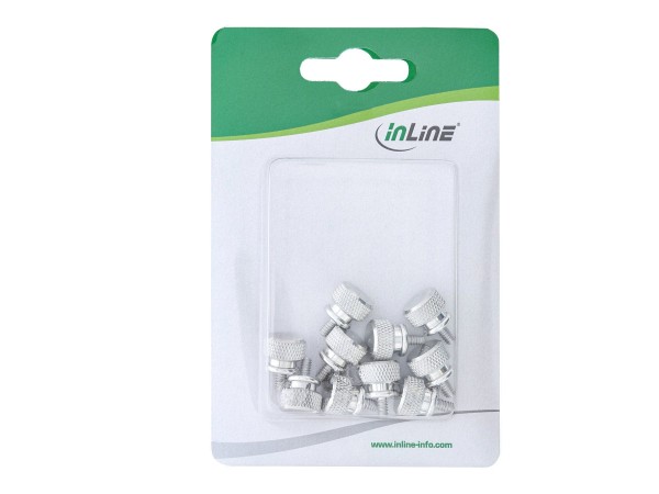 INTOS ELECTRONIC InLine - Flügelschraube - Silber (Packung mit 10) (77770)