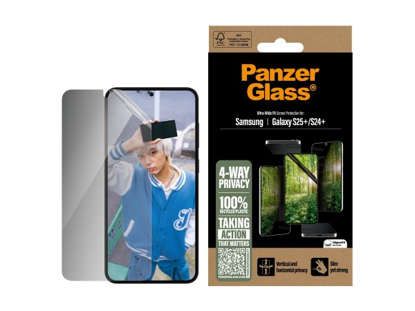 PANZERGLASS ECO MATRIX 4-way Privacy Screen Protector für Samsung Galaxy S25+