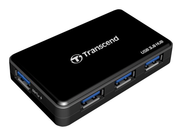 TRANSCEND USB 3.0-Hub mit Fast Charging Poort für u.a iPad schwarz