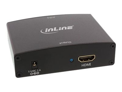 InLine® Konverter VGA+Audio zu HDMI, Eingang VGA und Chinch Audio Stereo, Ausgang HDMI