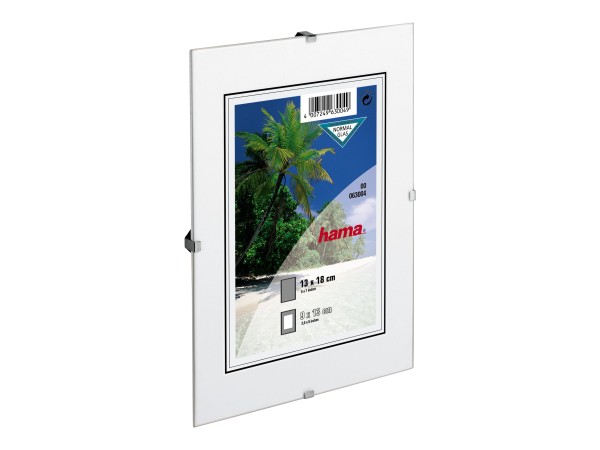 HAMA Rahmenloser Bildhalter Clip-Fix Normalglas 15 x 21 cm