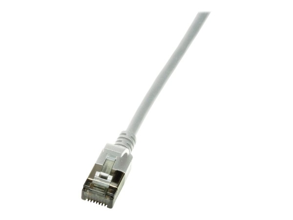 LOGILINK Patchkabel CAT6A STP TPE Slimeline grau 0,3m