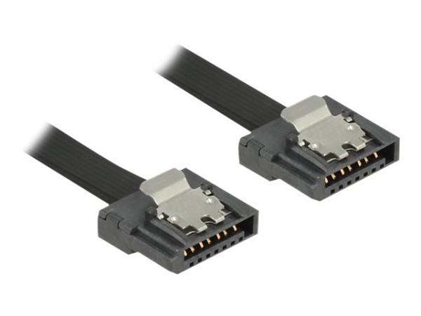 SATA-Kabel Delock SATA III -> SATA St/St 0.30m FLEXI schwarz