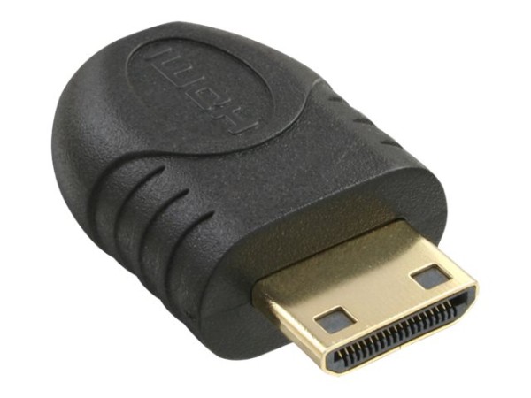 INLINE ® HDMI Adapter, HDMI C Stecker auf HDMI D Buchse, vergoldete Kontakte