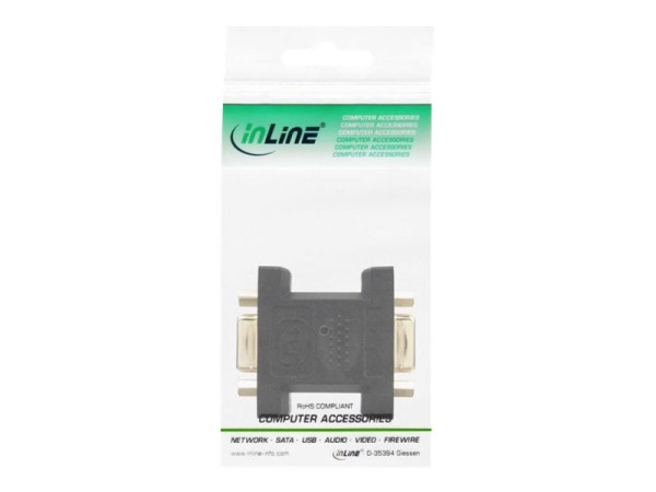 INLINE ® Mini-Gender-Changer, 15pol HD (VGA), Buchse / Buchse, gold