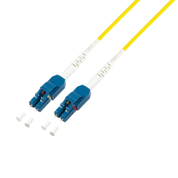 LOGILINK Uniboot LWL Patchkabel, 2x LC-Duplex, OS2, 3.0 m platzsparende Patchlösung für Hochleistung