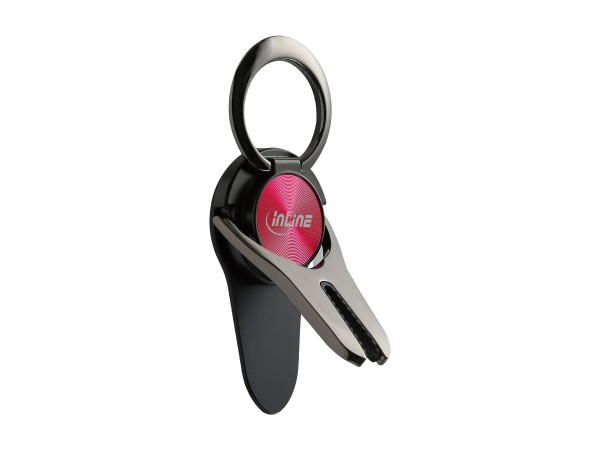 INTOS ELECTRONIC INLINE Smartclip 3in1 - Kfz-Halterung/Fingerhalter/Standfuß für Handy - Rot