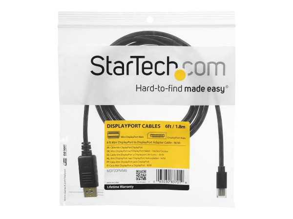 STARTECH.COM Mini DisplayPort zu DisplayPort Kabel 3m - Mini DisplayPort 1.2 Adapterkabel - 4K2K - S