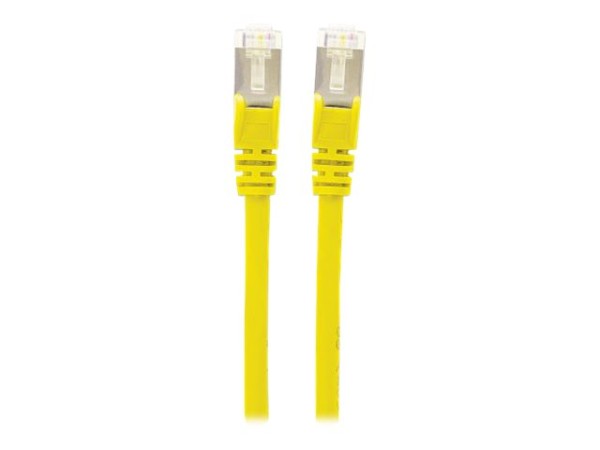 INTELLINET Network Cable, Cat7 Raw Cable, Cat6A Modular plugs, CU, S/FTP, LSOH, 1 m, Yellow