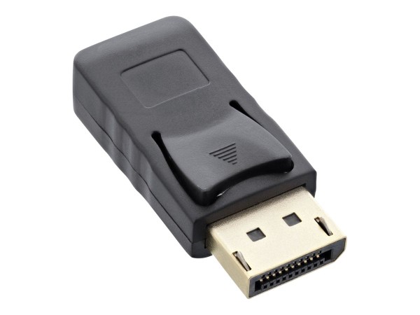 INLINE DisplayPort Adapter, DisplayPort Stecker auf mini DisplayPort Buchse, 4K/60Hz, schwarz/gold
