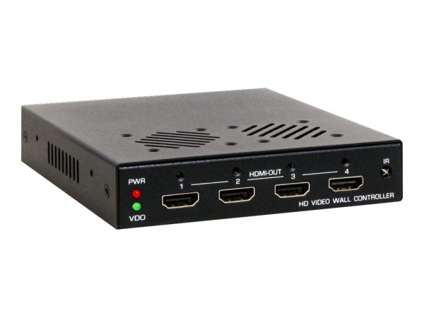 INLINE HDMI Videowand Verteiler 1 auf 4, Full-HD - Video/Audio-Schalter - 4 x HDMI - Desktop