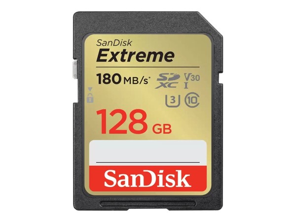 SANDISK Extreme PLUS SDXC-Karte 128 GB UHS-I stoßsicher, Wasserdicht