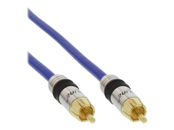 INLINE Cinch 1-fach Audio Kabel, Premium Qualität, 2m