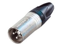 NEUTRIK NC3Mxx Stecker - NEUTRIK 3 poliger Kabelstecker mit vernickeltem Gehäuse und Silber beschich