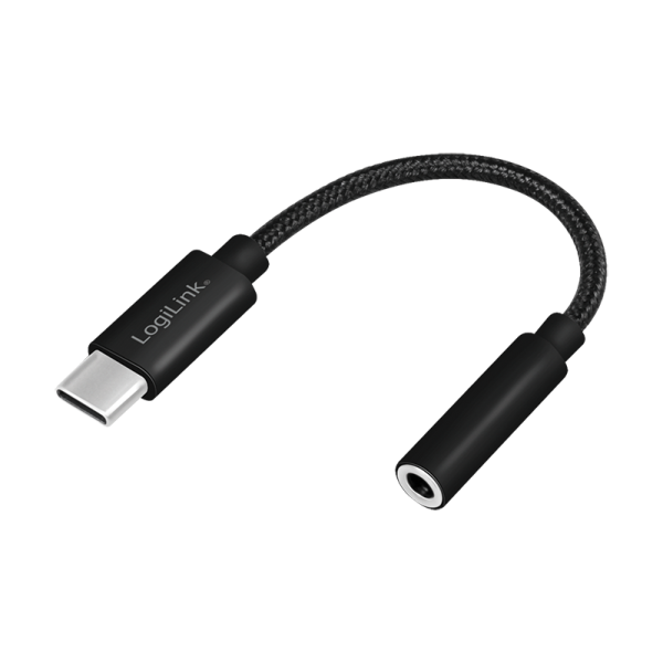 LOGILINK - Adapter USB-C auf Klinkenstecker - 24 pin USB-C männlich zu 3,5-mm-Klinkenstecker weiblic