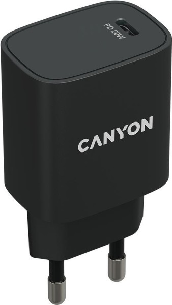 CANYON Ladegerät 1xUSB-C 20W Power Delivery black retail