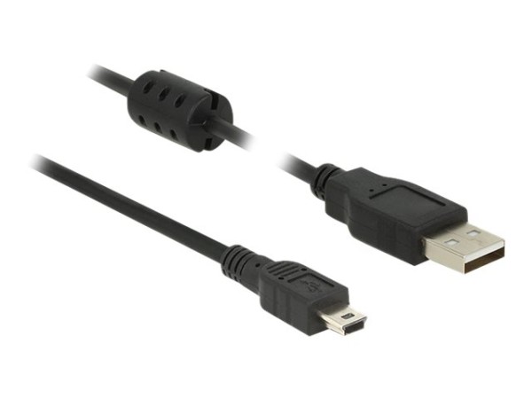 DELOCK Kabel USB 2.0 Typ-A Stecker > USB 2.0 Mini-B Stecker 3,0 m schwarz