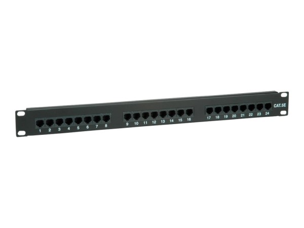 VALUE Kat.5e Patchpanel UTP 24P schwarz