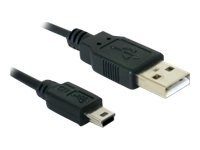 Delock Kabel USB 2.0-A > USB mini-B 5 Pin 1 m Stecker / Stecker