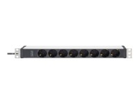 DIGITUS PDU 1HE   8x Schuko 16A Ausgänge 230V/16A schwarz