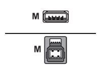 HERWECK Helos Anschlusskabel, USB 3.0 A Stecker/B Stecker, 0,5m, schwarz USB 3.0 A St./B St. , Über