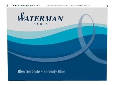 WATERMAN Standard-Großraum-Tintenpatronen, blauschwarz Inhalt: 8 Tintenpatronen in Pappschachtel - 1