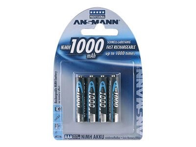 ANSMANN BATTERY MICRO NIMH 4XAAA 1000mAh