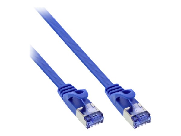 INLINE 71803B Patchkabel flach U/FTP, Cat.6A, blau, 3m