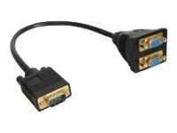 INLINE VGA Y-Adapterkabel VGA Stecker auf 2x VGA Buchse schwarz