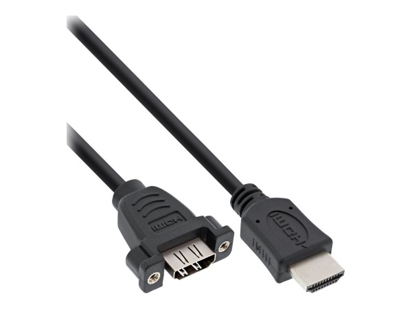 INLINE ® HDMI 4K2K Adapterkabel zum Einbau, HDMI A Buchse/Buchse, 0,6m