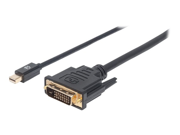 MANHATTAN Mini-DisplayPort 1.2a auf DVI-Kabel Mini-DisplayPort 1.2a-Stecker auf DVI-D 24+1-Stecker,