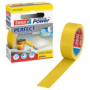 TESA extra Power Perfect Gewebeband 2,75m 19mm gelb