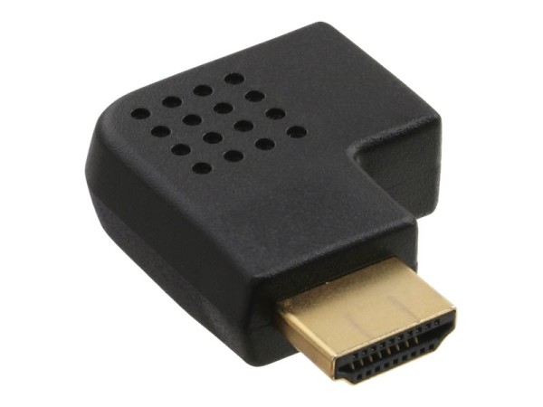 INLINE ® HDMI Adapter, Stecker / Buchse, seitlich rechts gewinkelt, vergoldete Kontakte