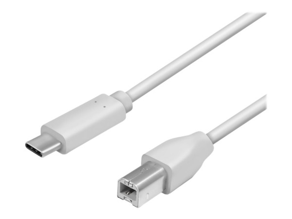 LOGILINK USB 2.0 Kabel, USB-C - USB-B Stecker, 2,0 m, grau USB-C Stecker - USB-B Stecker, max. Übert