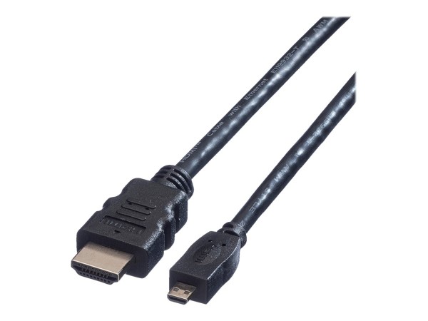 VALUE HDMI H.Spd.Kabel m. Eth.,A-D ST,2m