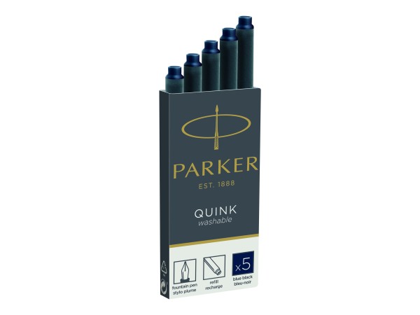 PARKER 1x5 Parker Tintenpatrone Quink schwarz-blau