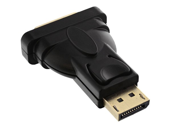 InLine® DisplayPort Adapter, DisplayPort Stecker auf DVI-D 24+1 Buchse, schwarz