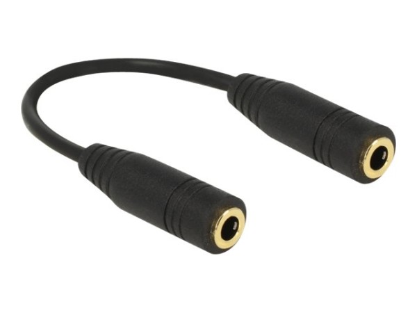 DELOCK Adapter Audio Klinke 3,5 mm 4 Pin Buchse > Buchse 13 cm