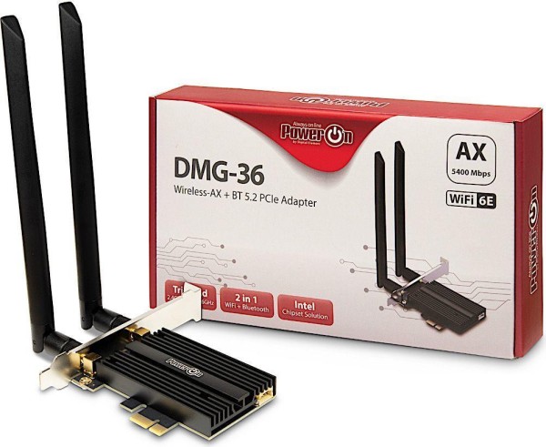 INTERTECH Wi-Fi6E+ BT5.2 PCIe Adapter DMG-36 5400 Mbps retail
