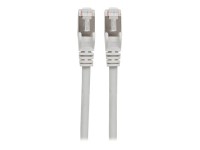 INTELLINET Network Cable, Cat7 Raw Cable, Cat6A Modular plugs, CU, S/FTP, LSOH, 0.25 m, Gray