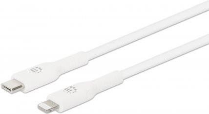 MANHATTAN Kabel USB-C auf Lightning 1m weiß