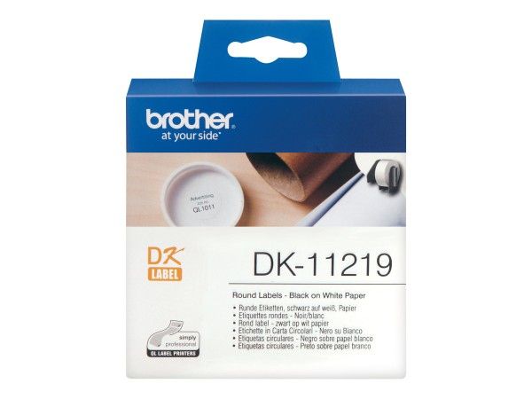 BROTHER Einzeletikettenrollen DK-11219 CD/DVD-Etiketten 1200Stück / Rolle Durchmesser:12mm