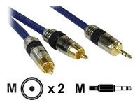 INLINE Cinch/Klinke Kabel PREMIUM 2x Cinch St an 3,5mm Klinke St 15m