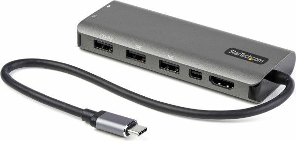 STARTECH.COM USB C Multiport Adapter, USB-C to HDMI or Mini DisplayPort 4K 60Hz, 100W Power Delivery