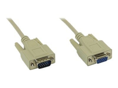 INLINE VGA Verlängerung, 15pol HD St/Bu, 1m