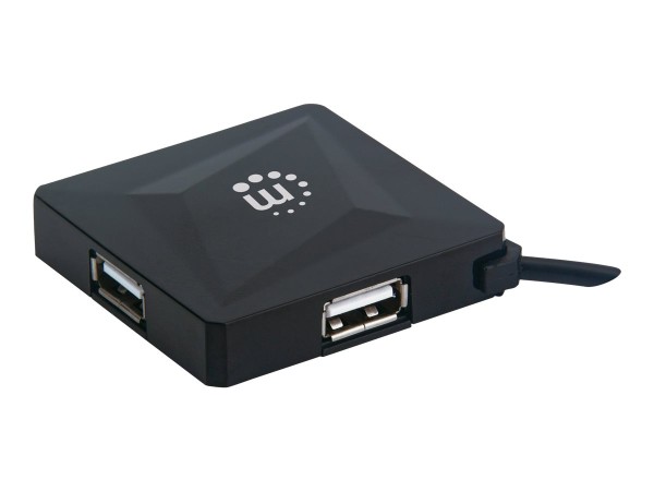 IC INTRACOM MANHATTAN 4-Port USB 2.0 Hub integriertes USB-Kabel 60cm