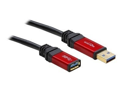 DELOCK Kabel USB 3.0 rot Verlaengerung 1.0m