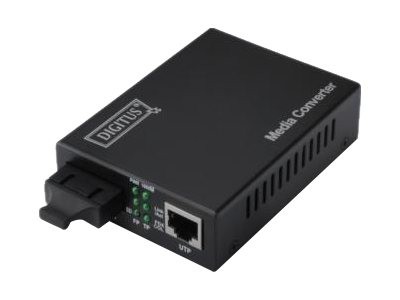 DIGITUS Gigabit Medienkonverter 10/100/1000Base-TX zu 1000Base-SX Inkl Netzteil SC Buchse duplex mul