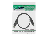 INLINE - USB-Kabel - USB Type B (M) bis USB Typ A (M) - USB3.0 - 30cm - Schwarz (35303)