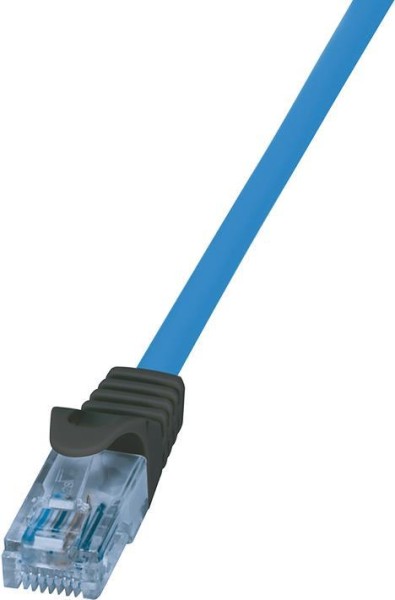 LOGILINK Premium Patchkabel, Kat.6A, U/UTP, blau, 5,0 m ungeschirmt, starre Kupferadern, geeignet fü